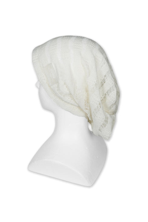 【RESTOCK】SHEER KNITTED BEANIE -IVORY-