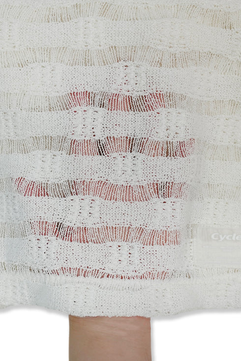 【RESTOCK】SHEER KNITTED BEANIE -IVORY-