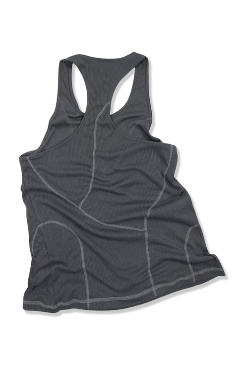 EXPOSED SEAMS TANK TOP -CHARCOAL- *Last1