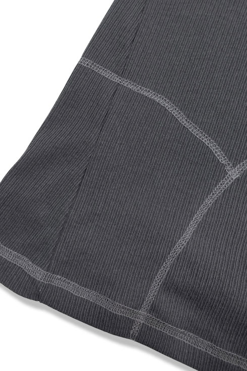 EXPOSED SEAMS TANK TOP -CHARCOAL- *Last1