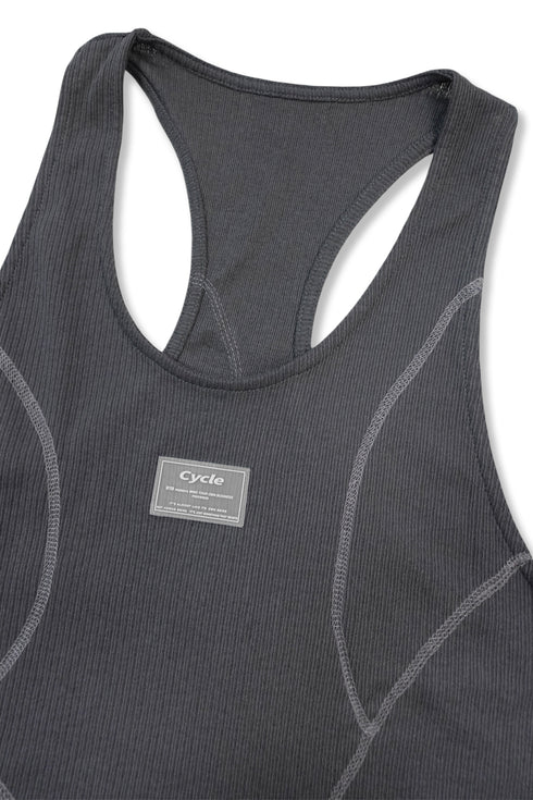 EXPOSED SEAMS TANK TOP -CHARCOAL- *Last1