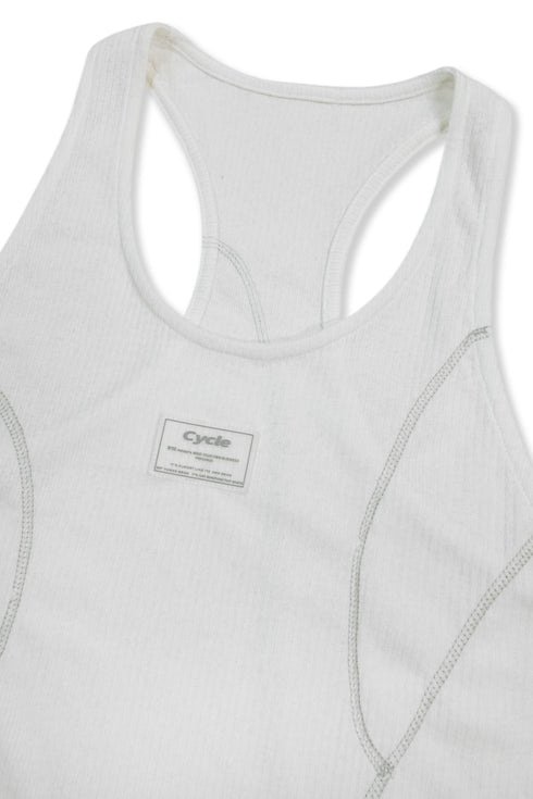 EXPOSED SEAMS TANK TOP -WHITE- *Last1