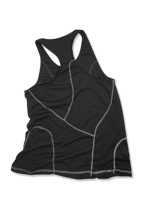 EXPOSED SEAMS TANK TOP -BLACK- *Last1