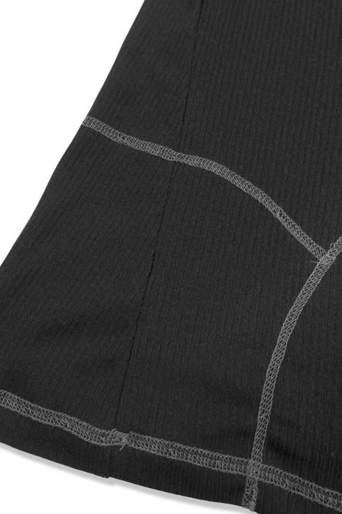 EXPOSED SEAMS TANK TOP -BLACK- *Last1