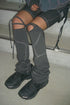 EXPOSED SEAMS ASYMMETRY LEG WARMERS