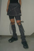 EXPOSED SEAMS ASYMMETRY LEG WARMERS
