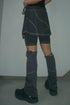 EXPOSED SEAMS ASYMMETRY LEG WARMERS