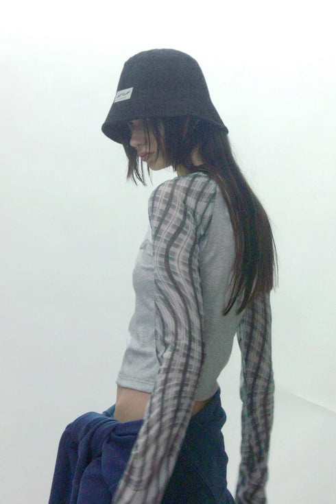 SPELL WAVE RAGLAN LONG SLEEVE TEE -ASH GRAY × GRAY-