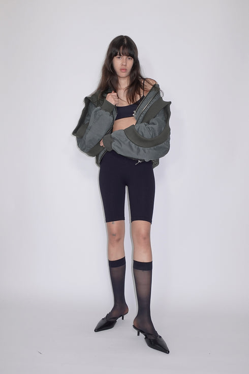 CIRCLE RIB WASHED MA-1 -STONE CHARCOAL-