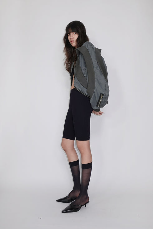 CIRCLE RIB WASHED MA-1 -STONE CHARCOAL-