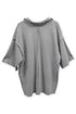 WASHED CUT-OFF SWEAT TOP -GRAY-
