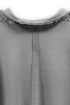 WASHED CUT-OFF SWEAT TOP -GRAY-