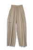 【RESTOCK】LINEN WIDE CARGO PANTS -SAND-