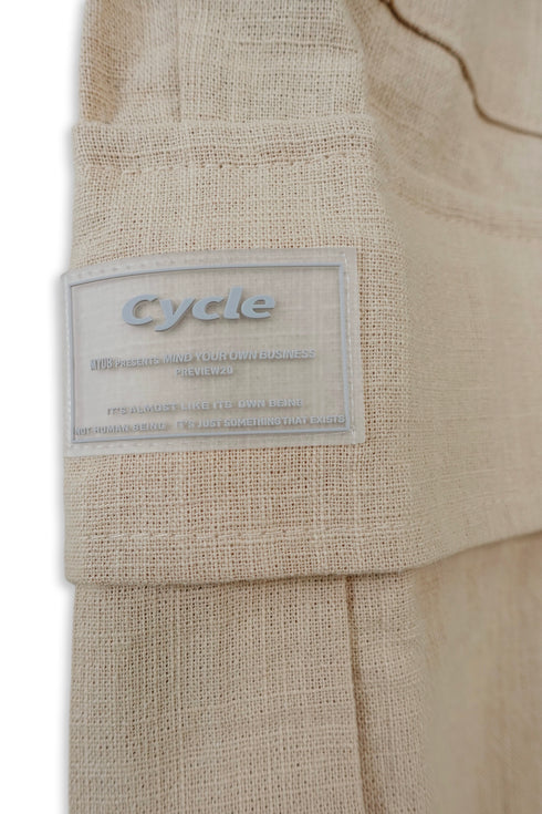【RESTOCK】LINEN WIDE CARGO PANTS -SAND-