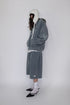 Mayte × Cycle ECHO STAR WASHED ZIP-UP HOODIE -GRAYISH BLUE-