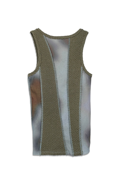 FLOWER SWITCHING TANK TOP -KHAKI- *Last1