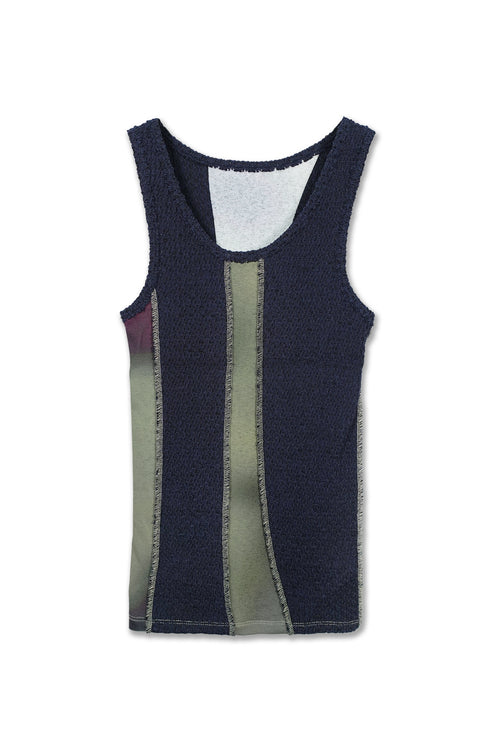 【RESTOCK】FLOWER SWITCHING TANK TOP -NAVY- *Last1