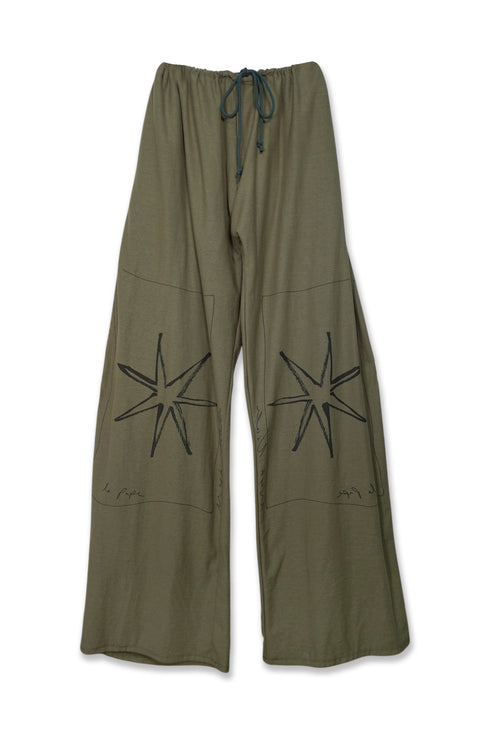 Mayte × Cycle ECHO STAR PANTS -KHAKI- *Last1