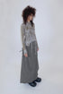 RUCHED ECLIPSE DYE TOP -GRAY MIX-