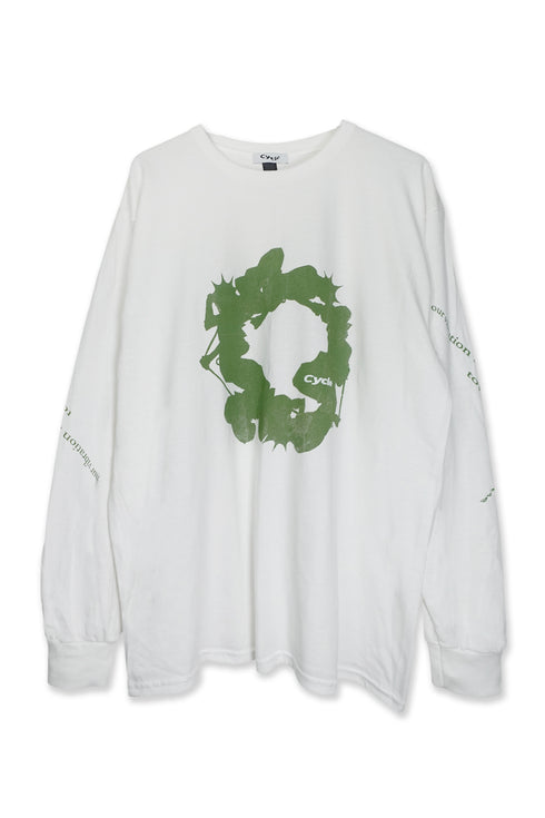 CIRCLE LONG SLEEVE TEE -WHITE- *Last1