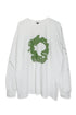 CIRCLE LONG SLEEVE TEE -WHITE- *Last1