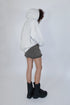 FRAYED CIRCLE CUT-OUT MINI SKIRT -BLACK- *Last1