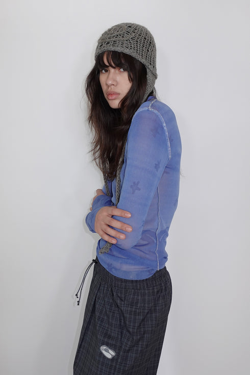 Merbeau × Cycle HANDMADE SPIRAL WINTER BONNET -GRAYISH KHAKI- *Last1