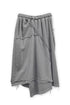 WASHED CUT-OFF SWEAT SKIRT -GRAY-