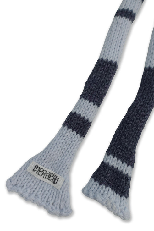Merbeau × Cycle HANDMADE WIND SCARF -LIGHT BLUE × SLATE CHARCOAL- *Last1