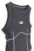 BACK SLIT STITCH TANK TOP -CHARCOAL-