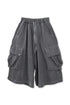 【RESTOCK】WASHED CARGO HALF PANTS -CHARCOAL-