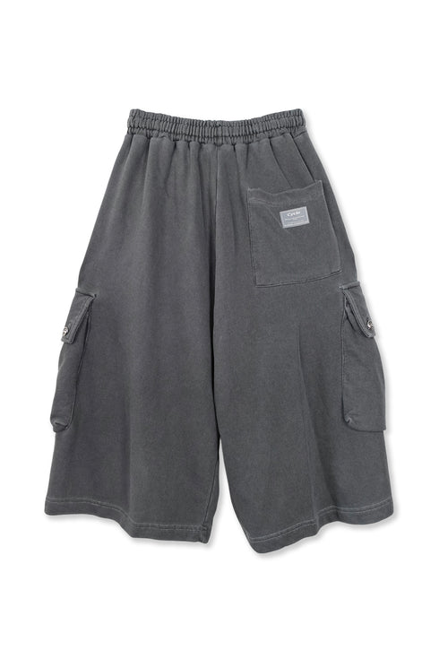 【RESTOCK】WASHED CARGO HALF PANTS -CHARCOAL-