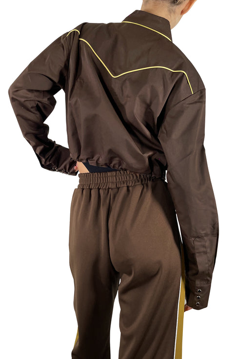 WESTERN COWBOY SHIRT -BROWN-