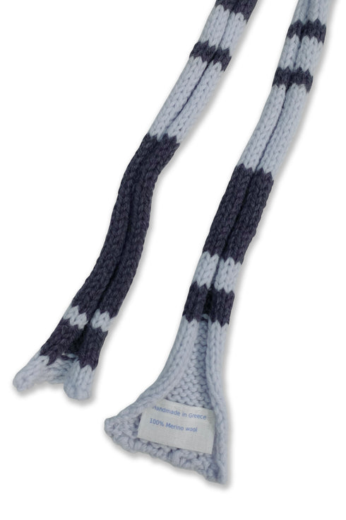 Merbeau × Cycle HANDMADE WIND SCARF -LIGHT BLUE × SLATE CHARCOAL- *Last1