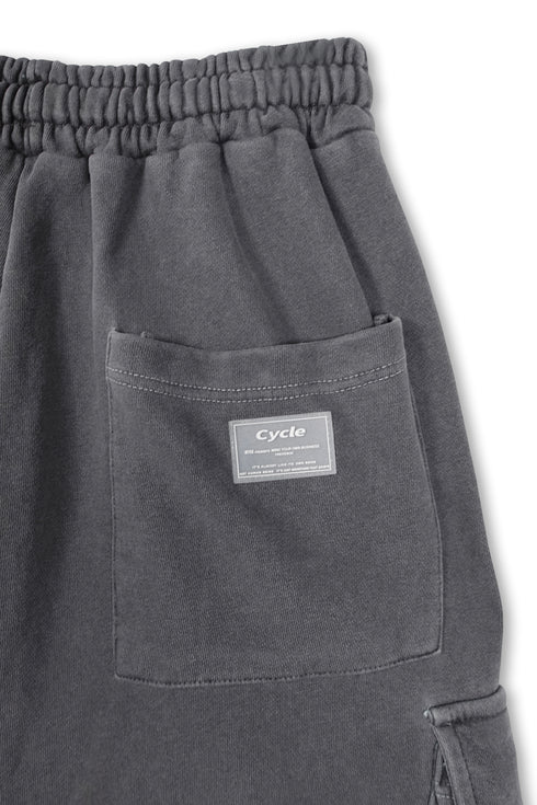 【RESTOCK】WASHED CARGO HALF PANTS -CHARCOAL-
