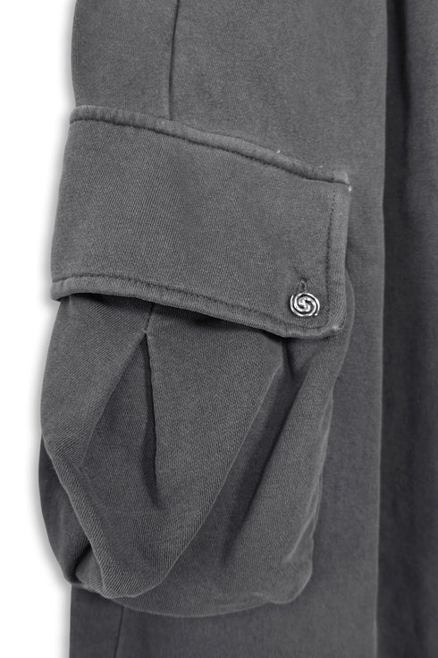 【RESTOCK】WASHED CARGO HALF PANTS -CHARCOAL-