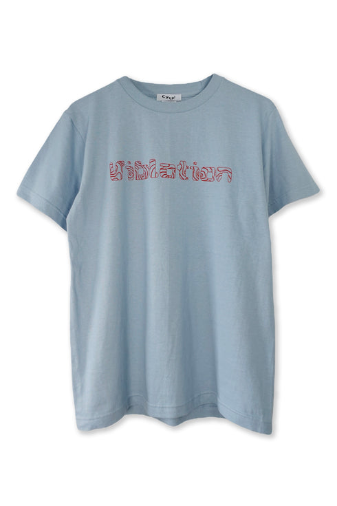 VIBRATION CIRCLE TEE -ACID BLUE-
