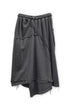 WASHED CUT-OFF SWEAT SKIRT -CHARCOAL-