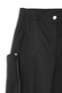 DRAW CODE SPIRAL BUTTON PANTS -BLACK-