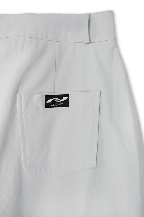 DRAW CODE SPIRAL BUTTON PANTS -ICE GRAY-