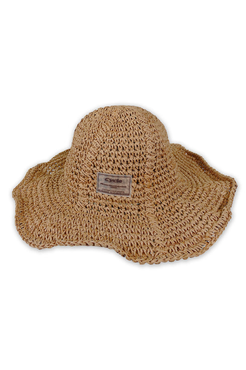 SUMMER STRAW TULIP HAT -BROWN- *Last1