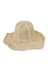 SUMMER STRAW TULIP HAT -SAND-