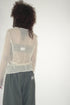 PLEATED MESH EXPOSED SEAMS TOPS -BEIGE- *Last1