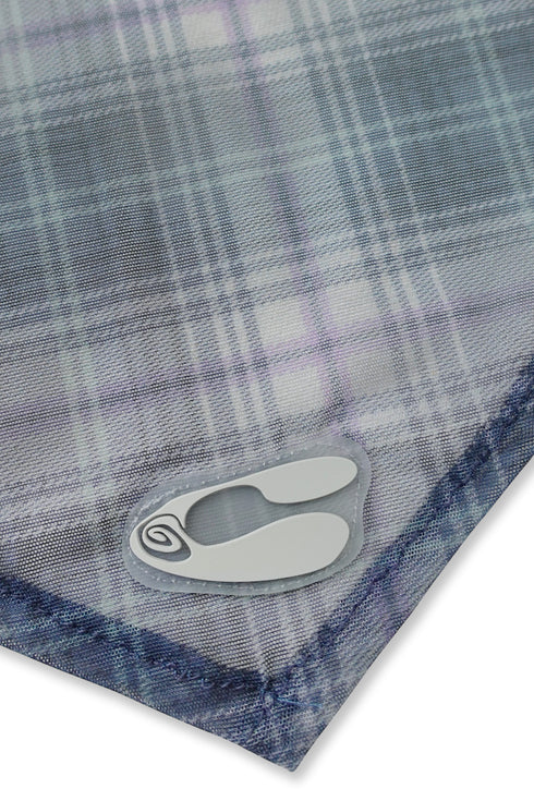 【RESTOCK】SHEER CHECK SCARF -BLUE-