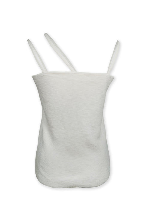SPIRAL BUTTON THREE STRAP CAMISOLE -IVORY-
