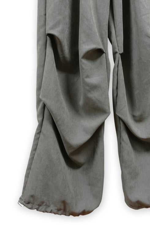 FADED STACK TUCK PANTS -KHAKI-