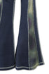 FLOWER SWITCHING FLARE PANTS -NAVY-