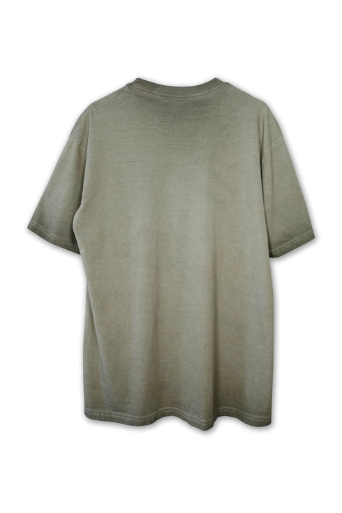 PAINTED SPIRAL WASHED TEE -KHAKI- *Last1