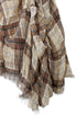 TARTAN CHECK TUCK SKIRT -BROWN-