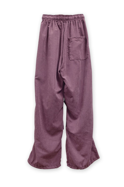 FADED STACK TUCK PANTS -BURGUNDY-